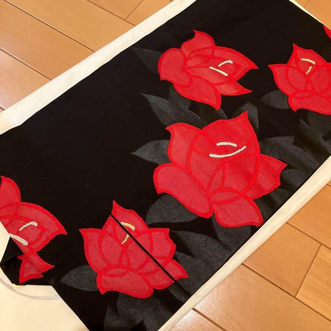 Nagoya Obi Kimono Red Rose  Antique Pattern Kimono
