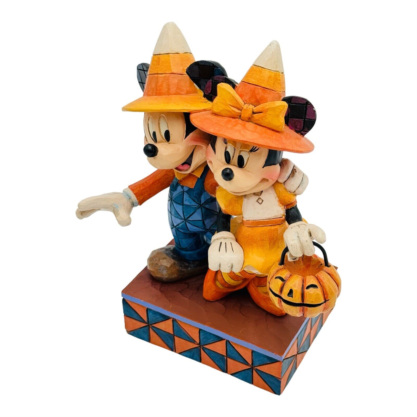 Jim Shore Disney Countdown To Candy Halloween Figurine Mickey & Minnie SIGNED