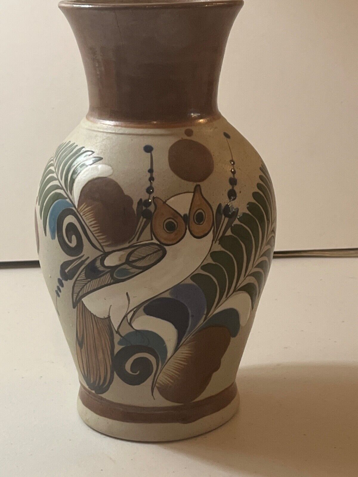 Mateus Vase Hand Painted Owl 9\