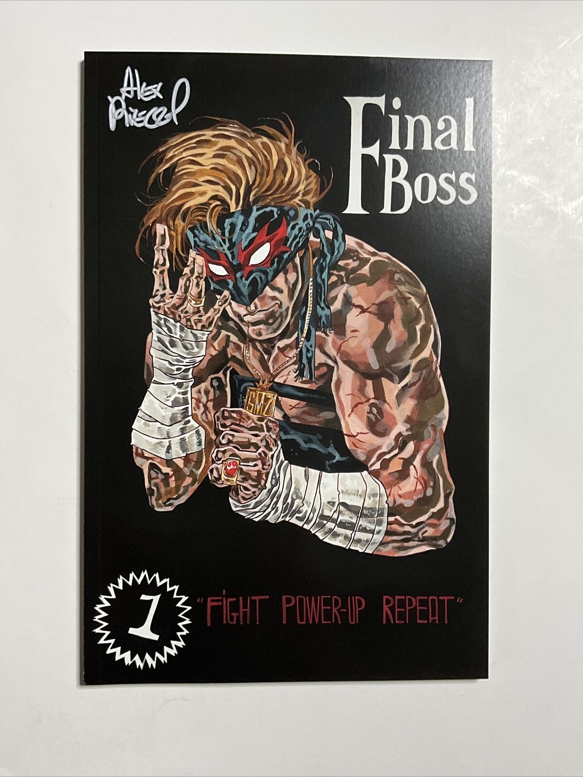 Final Boss #1 (2021) 9.4 NM Signed Alex Riegel Tupac Shakur Homage Variant Cover