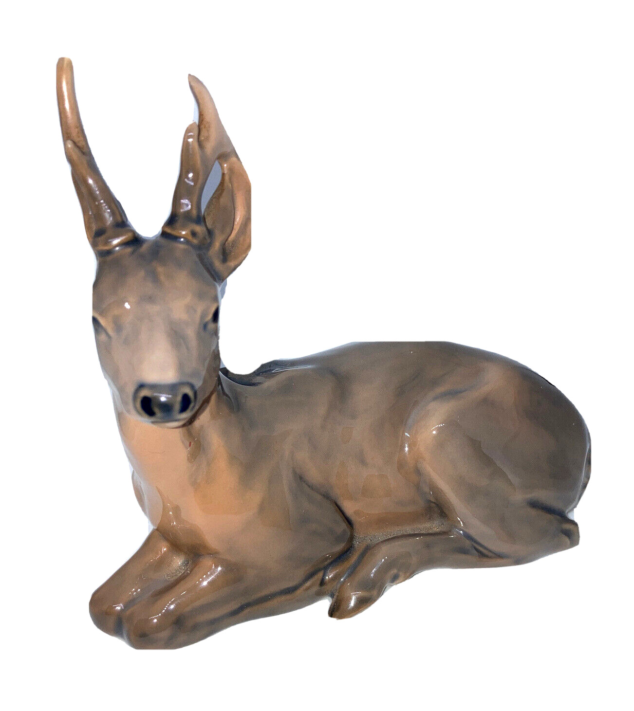 vintage Royal Copenhagen Denmark  756 resting Deer buck porcelain figurine 6 x 6