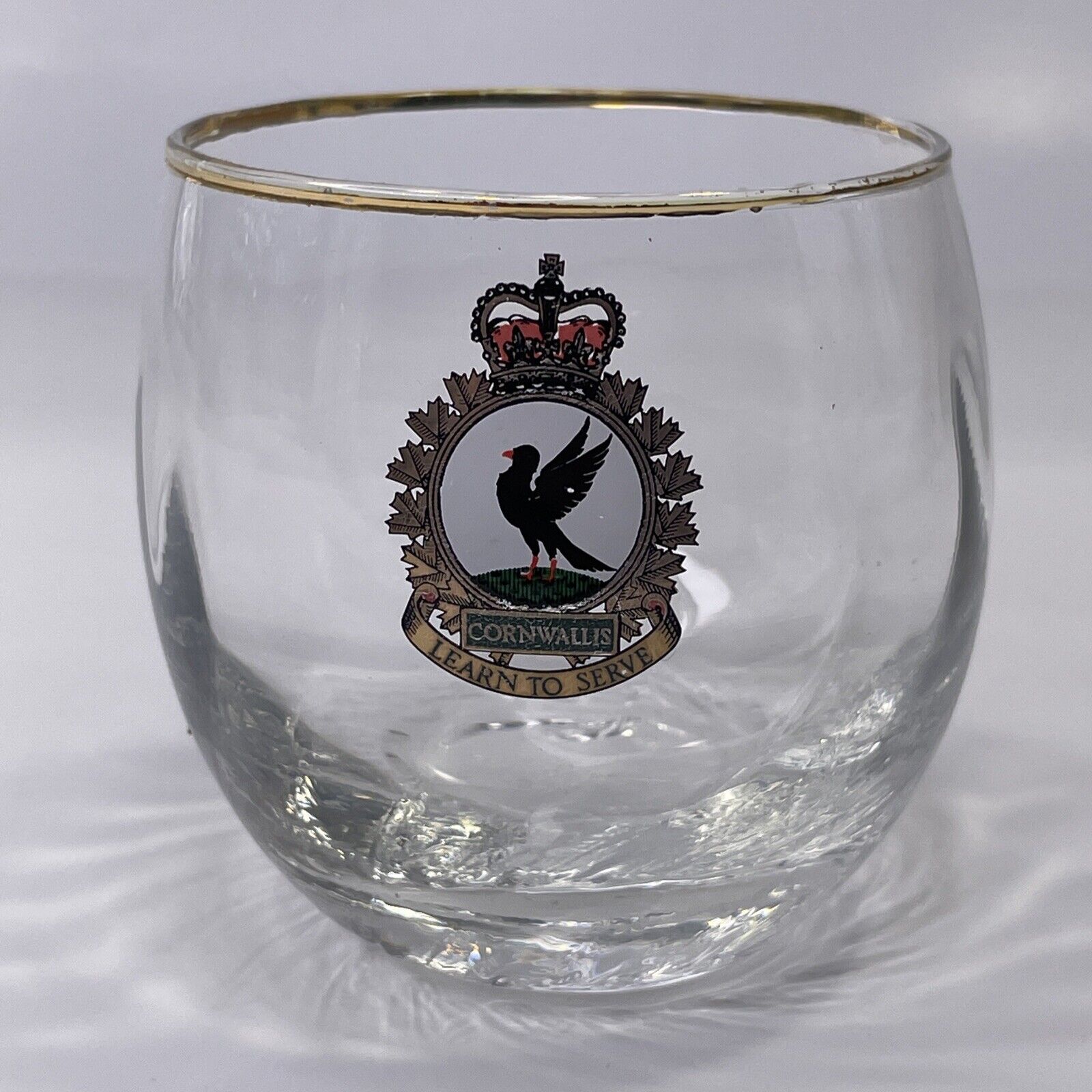 Vintage 1970’s CFB Cornwallis Military 10 oz Officer’s Whiskey Scotch Glass