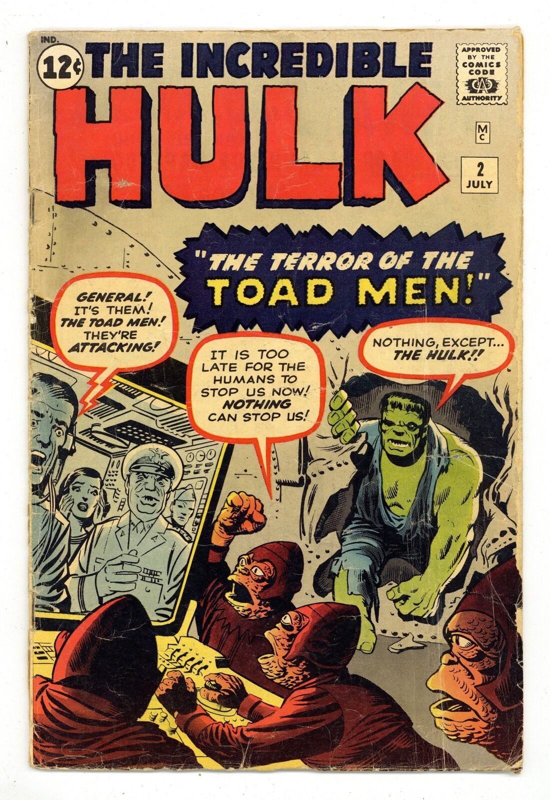 Incredible Hulk #2 FR/GD 1.5 1962 1st app. green Hulk