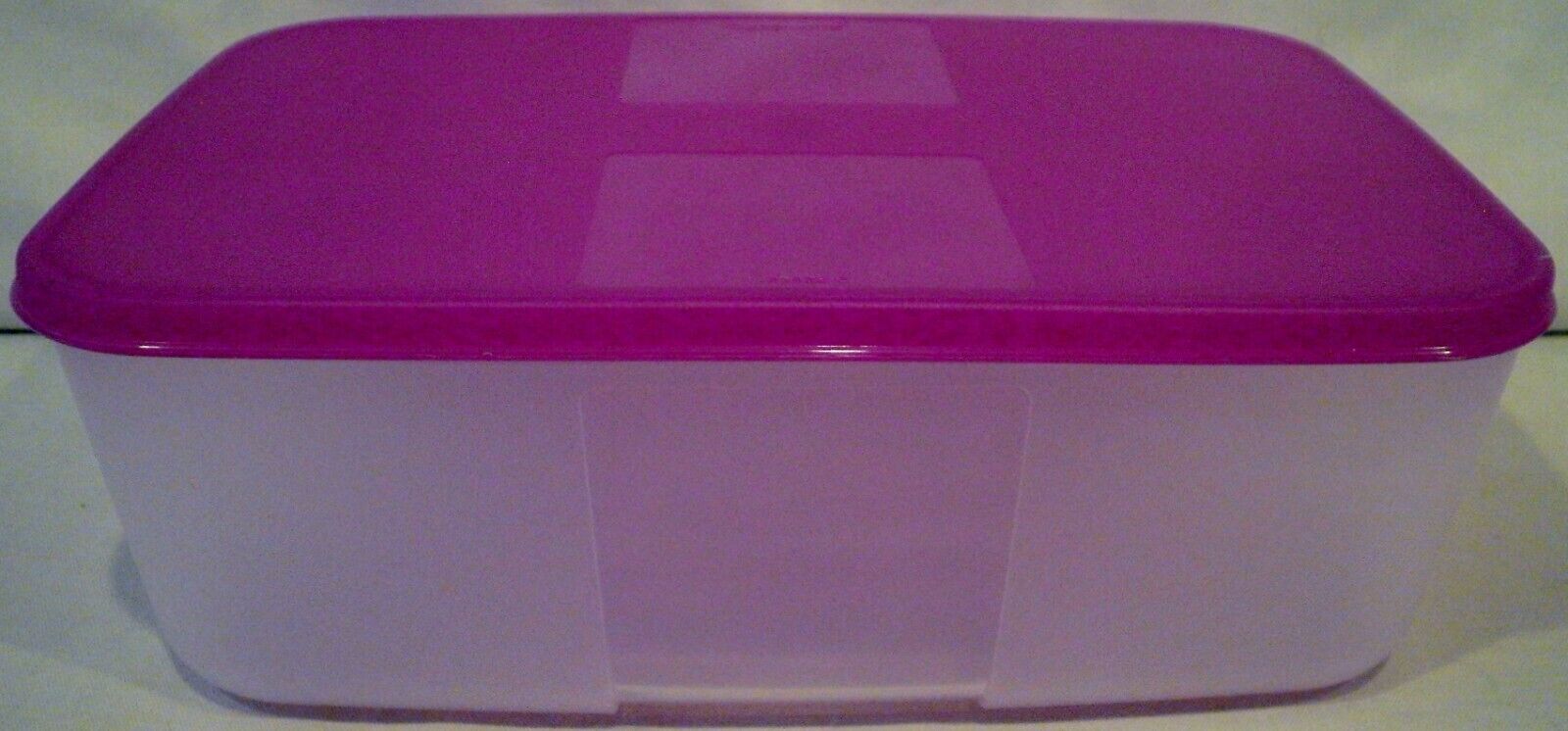 Tupperware 6 Cups Freezer Mate Rectangle Container 4166 With Raspberry Lid 2092