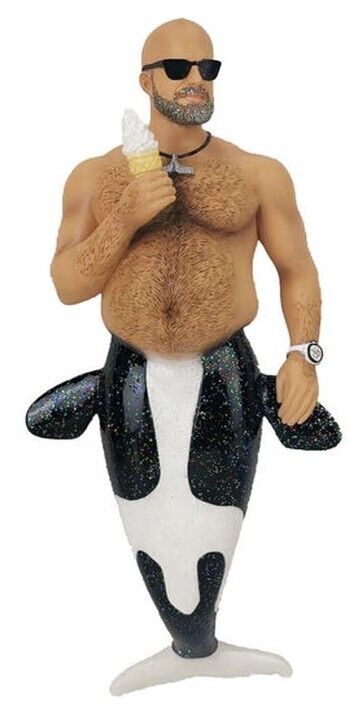 December Diamonds Beached Whale Merman Ornament 2020 Collection 55-55129