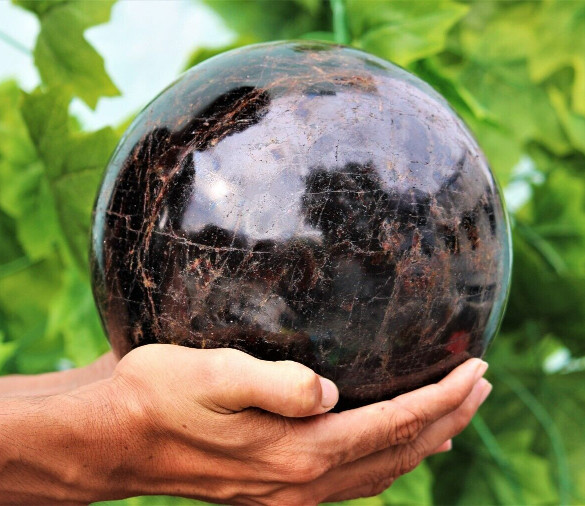 Huge 19CM / 14kg Red Garnet Crystal Ball Healing Energy Stone Decor Sphere Globe
