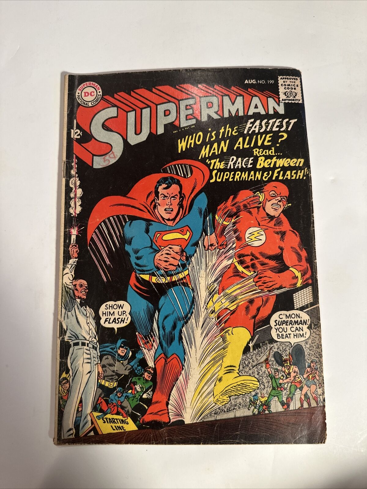 DC COMICS Superman #199 - 1st Superman Flash race 1967