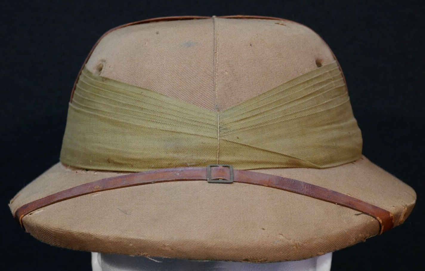 Antique British Colonial Pith Helmet Sun Hat \'CU Pursram\' Fort Bombay India Rare
