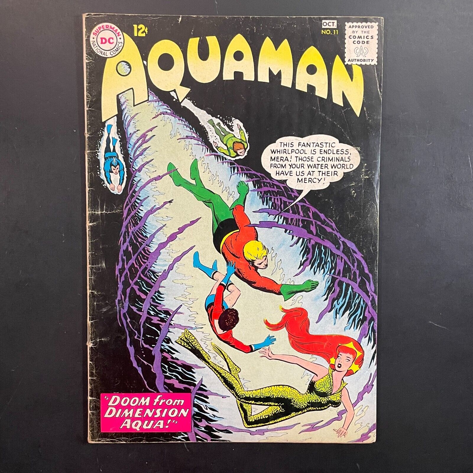 Aquaman 11 1st Mera Silver Age DC 1963 Nick Cardy cover Jack Miller comic book