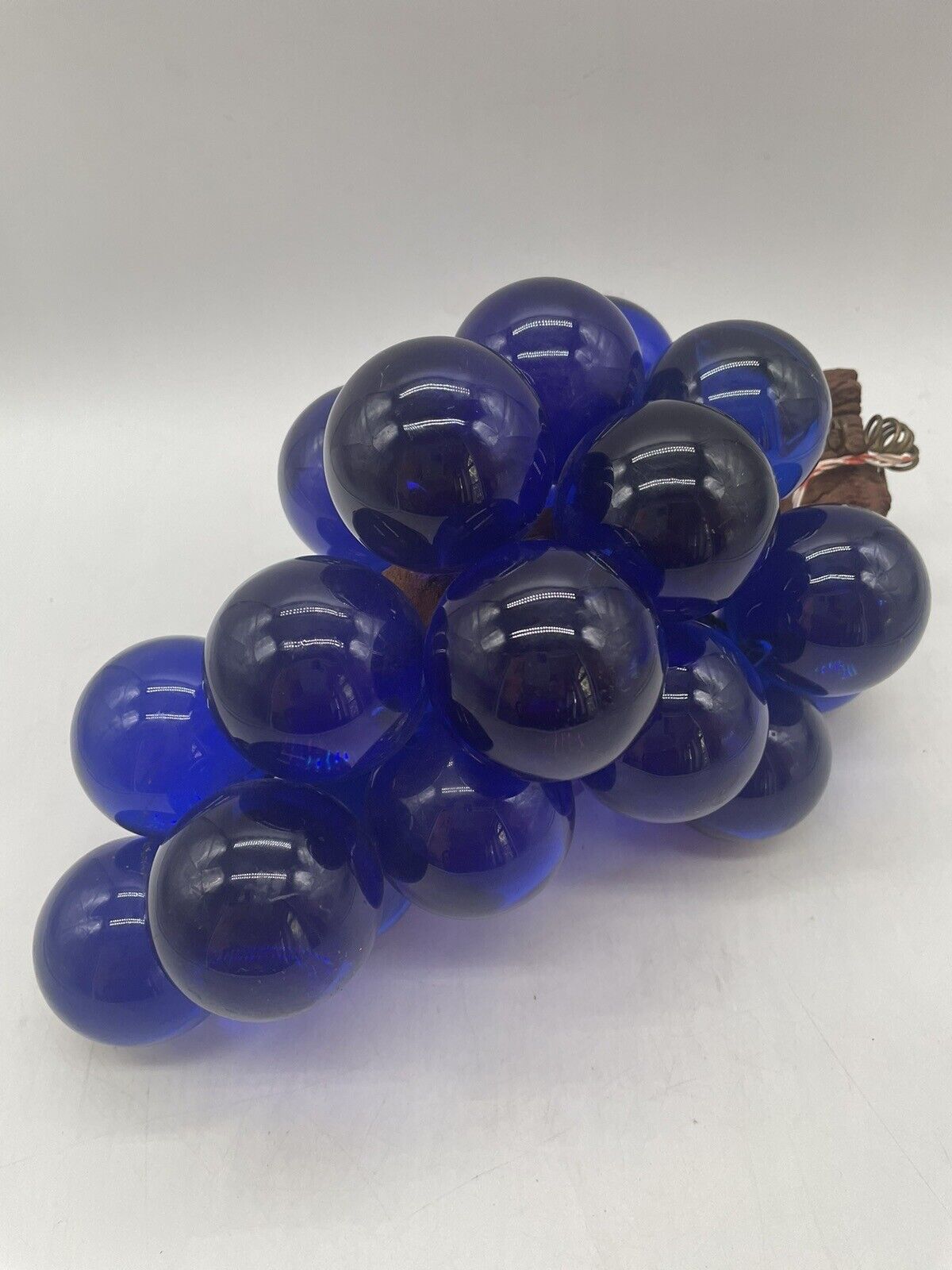 A Granoby Original 1960s Large 2” Balls Lucite Acrylic Cobalt Blue Grape Cluster