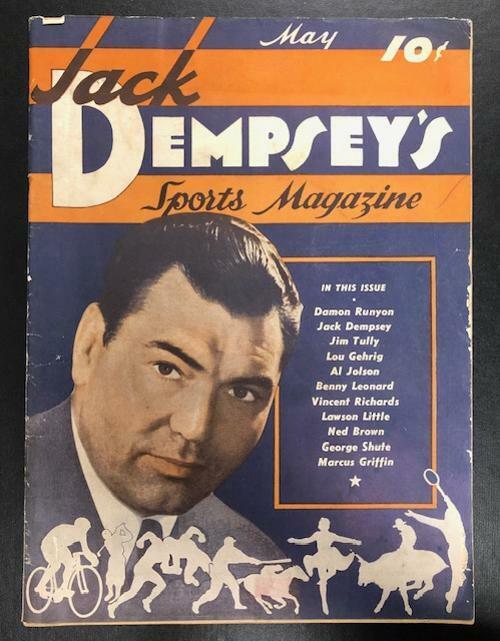 Jack Dempsey\'s Sports Magazine May 1938 Pulp FIRST issue; Jack Dempsey; Lou G...
