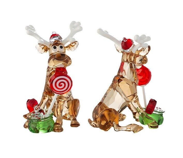 New in Gift Box SWAROVSKI 5655433 Holiday Crystal Dulcis Reindeer Figurine Deco