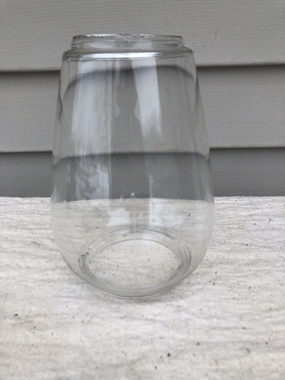 Clear Tubular Pear Shaped Unmarked Barn Lantern / Globe