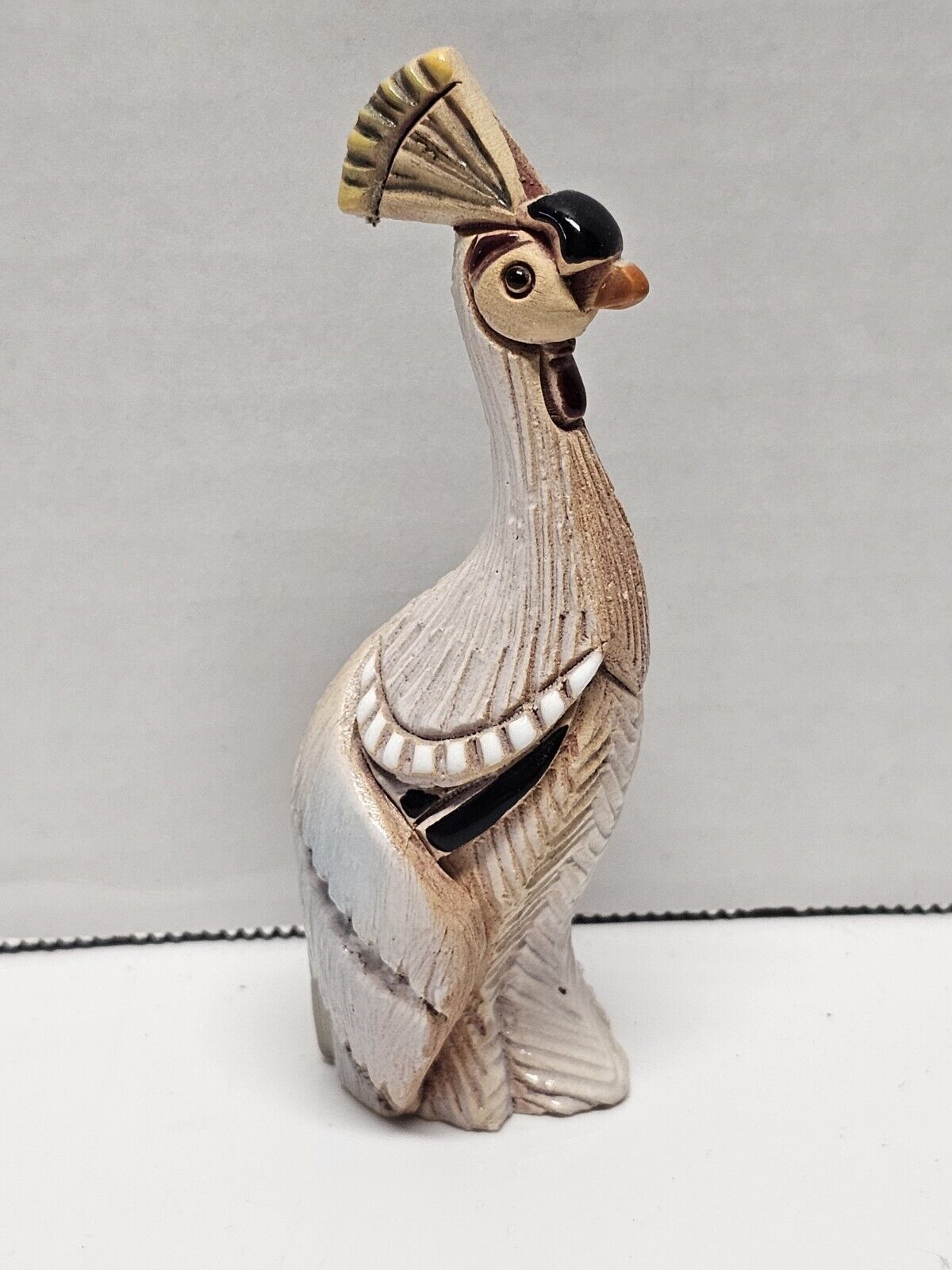 Artesania Rinconada Peacock or Crane Bird with Crown Figurine SH2