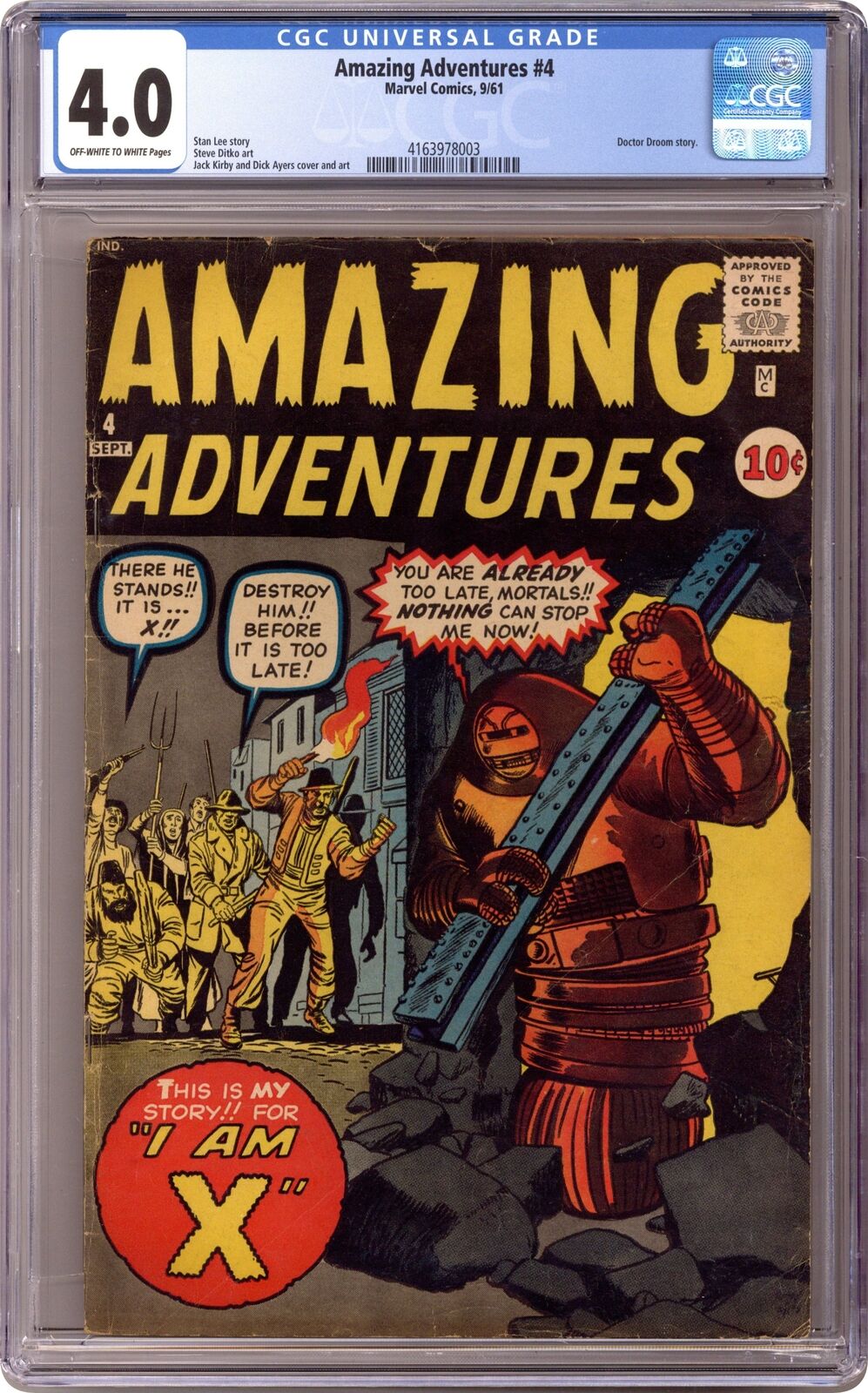 Amazing Adventures #4 CGC 4.0 1961 4163978003