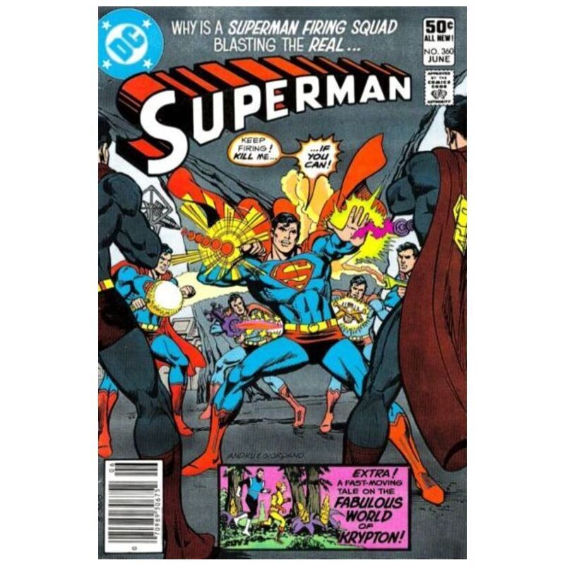 Superman (1939 series) #360 Newsstand in Fine + condition. DC comics [f}