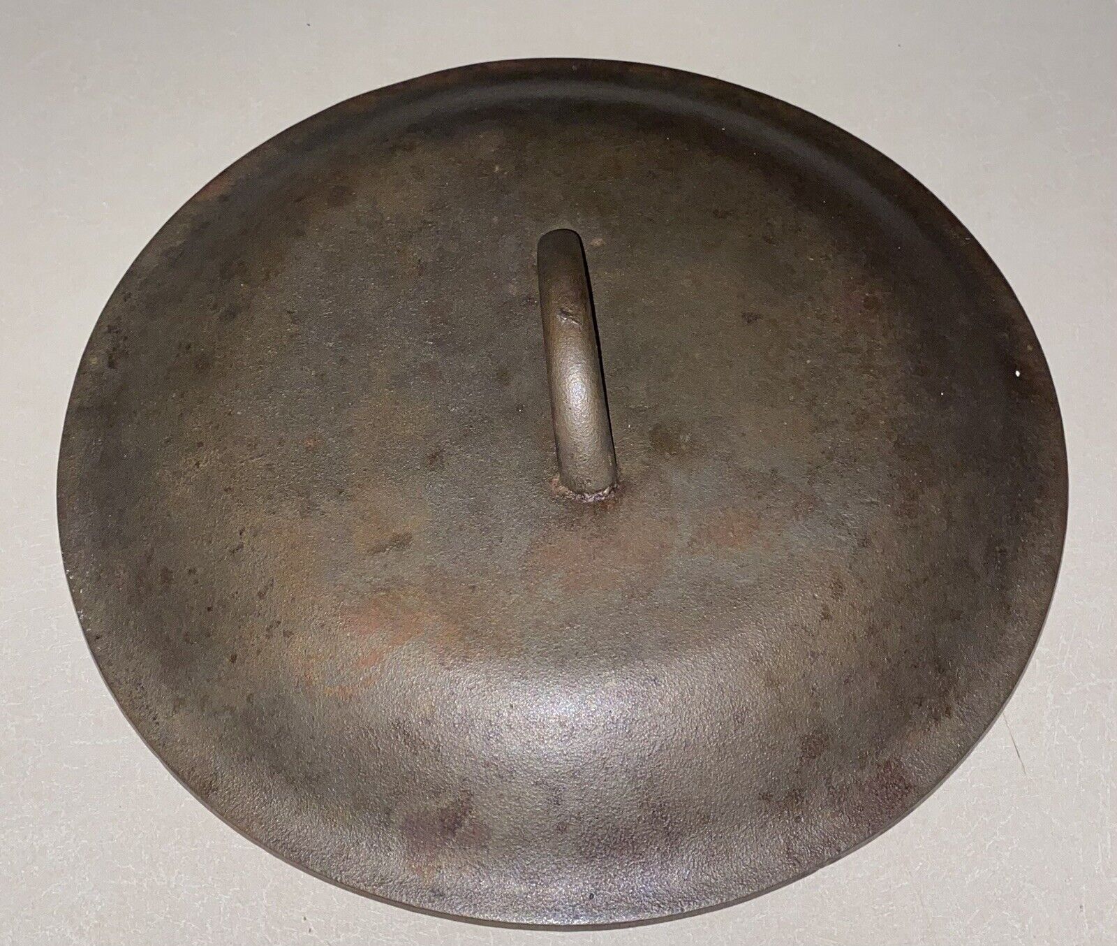 Antique Cast Iron Dutch Oven Lid Marked 6 LO99 With Dimples; Lid Only