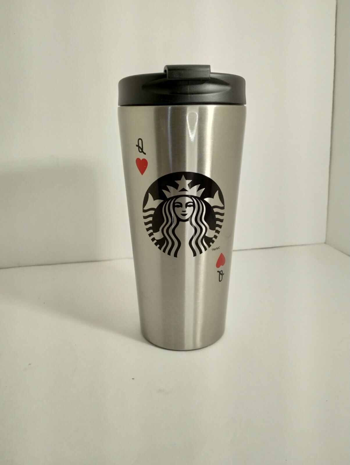 2014 Starbucks Coffee Queen of HEARTS Stainless Steel Travel Mug 16 Oz