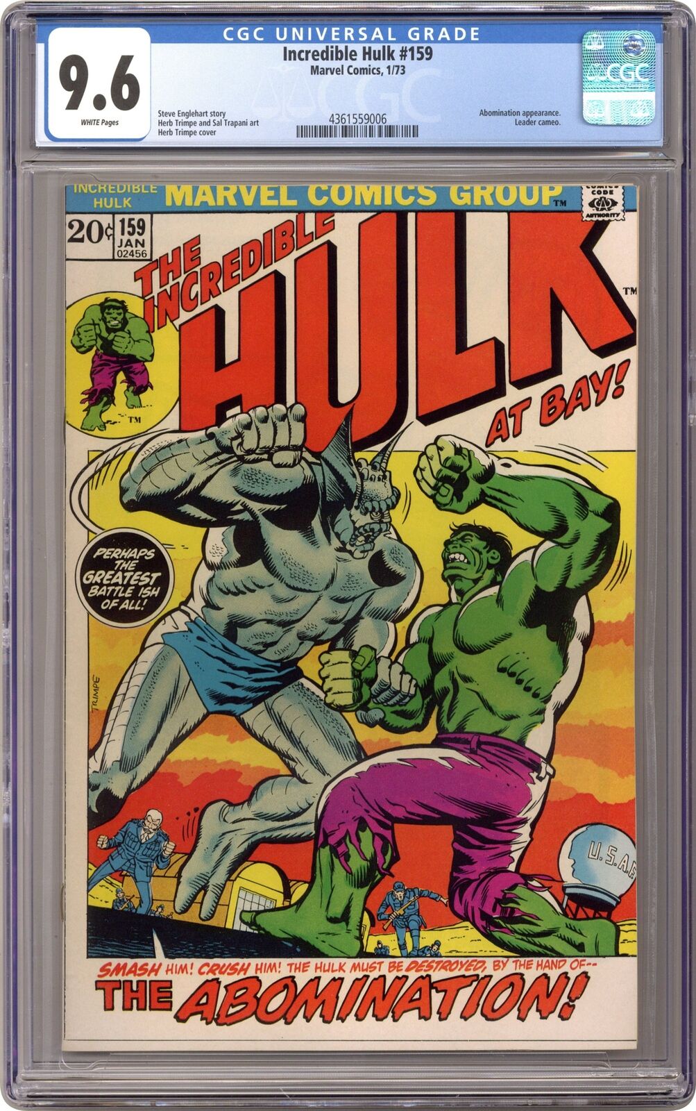 Incredible Hulk #159 CGC 9.6 1973 4361559006
