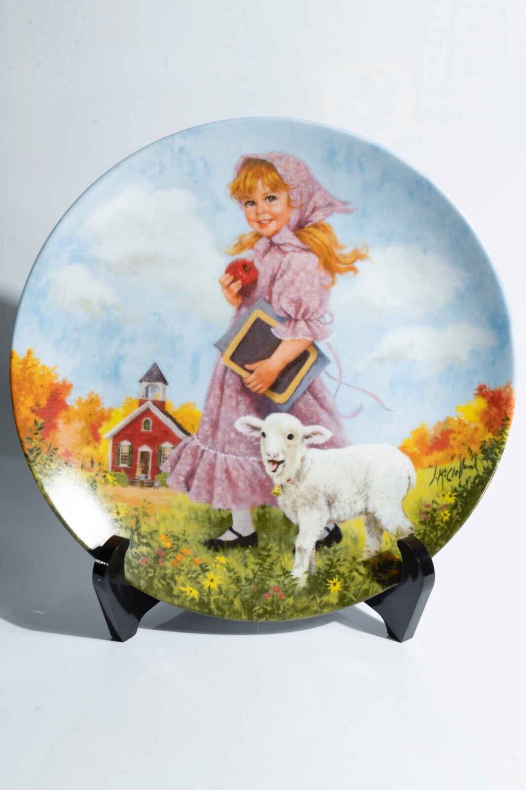 Mother Goose Reco 1985 Limited Edition Mary Little Lamb Plate John Mclelland