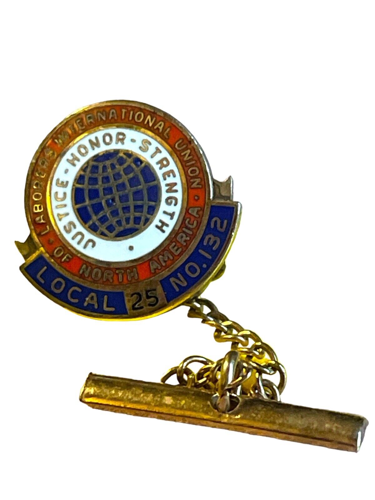 Vintage Laborers International Union 12k Gold Lapel Pin Tie Tackle Justice Honor