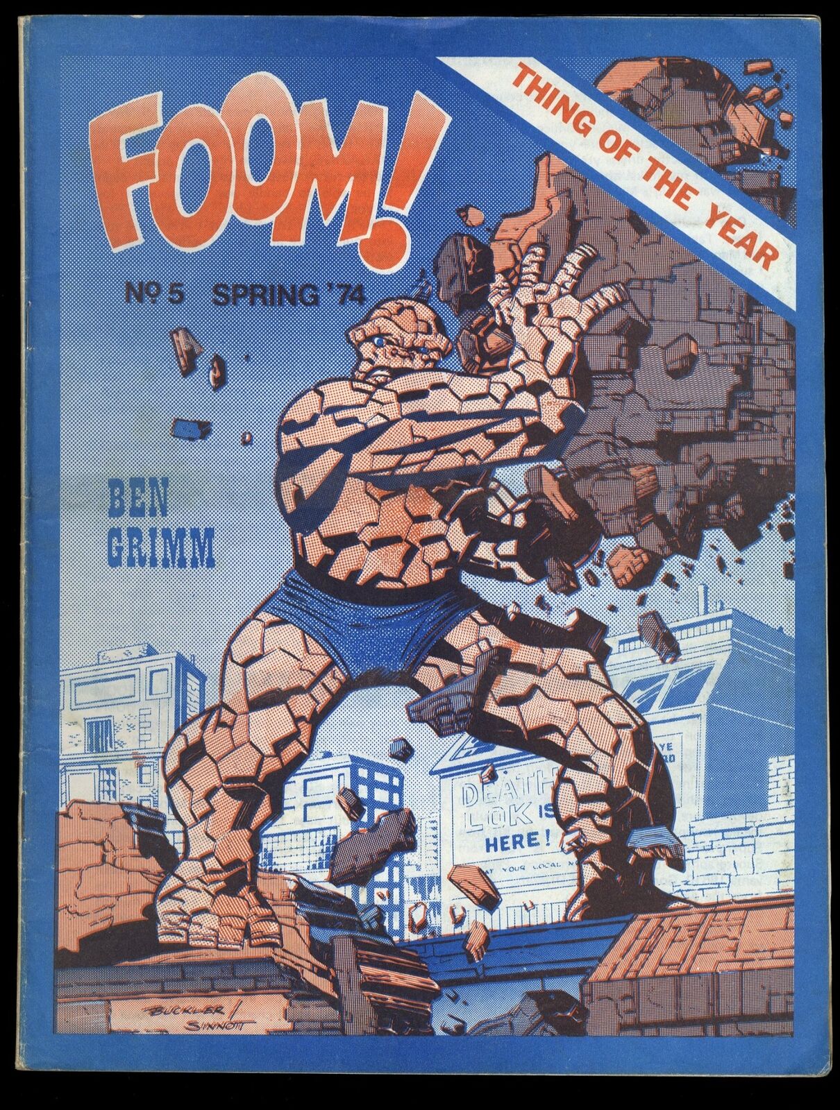 Foom #5 FN- 5.5 Thing of The Year Deathlok Buckler Sinnot Cover Marvel