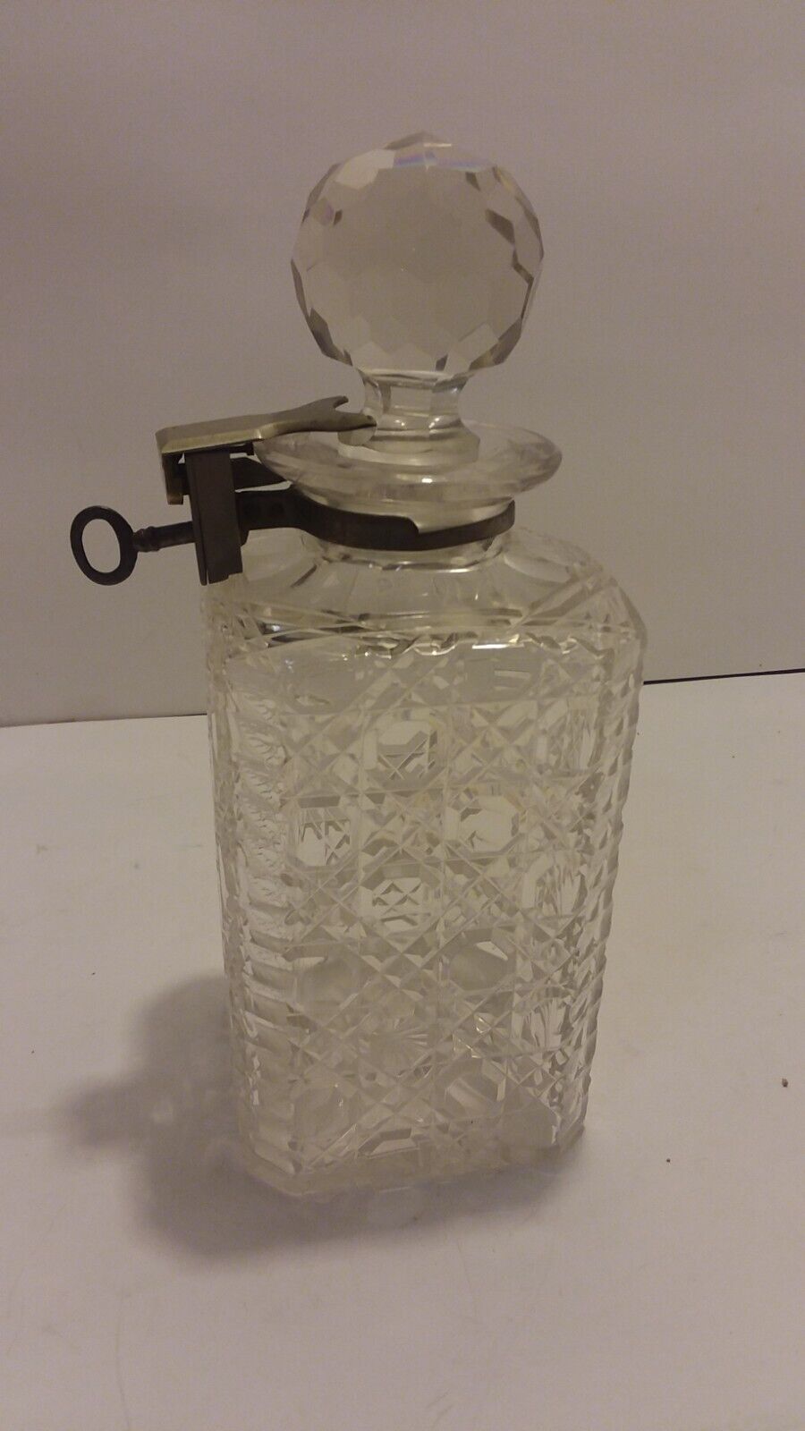 Rare Antique Betjemanns Patent Locking Spirit / Whisky Decanter c.1890