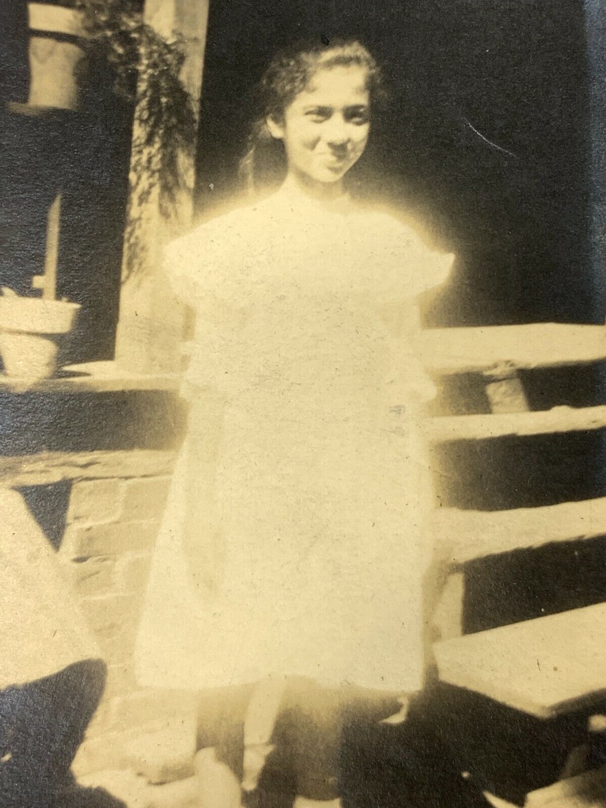 D3 Found Photograph Overexposed Glowing Girl