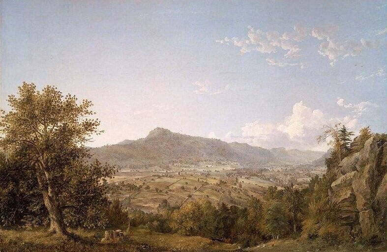 Oil painting Schatacook-Mountain-Housatonic-Valley-Connecticut-1845-Jasper-Franc