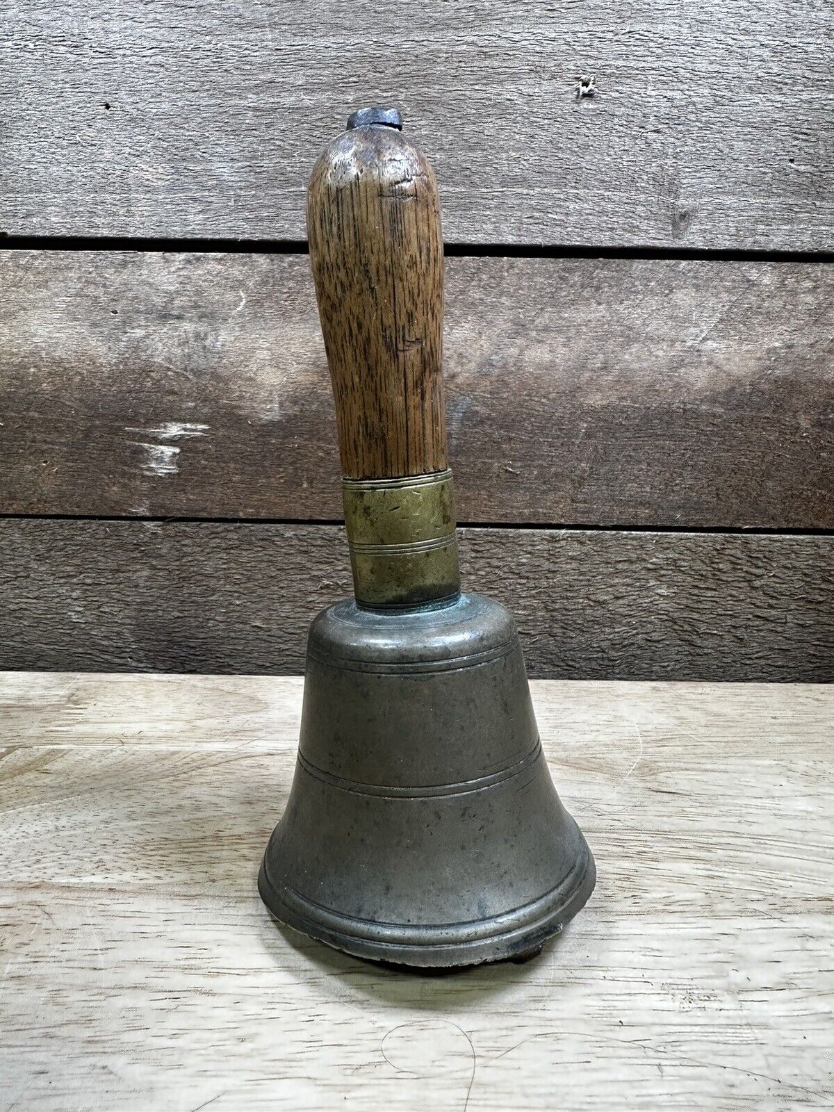 Vintage Large 7” Brass Hand/School Bell