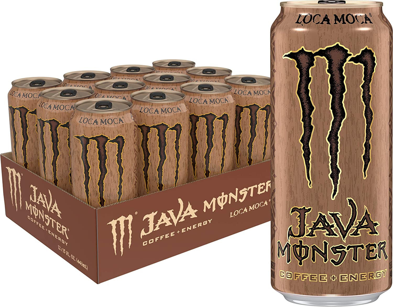 Java Loca Moca, Coffee + Energy Drink 15 Ounce (Pack of 12) New
