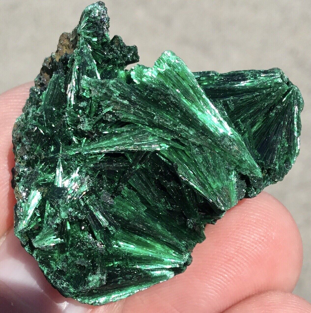 27g Sagenite Malachite Crystal Mineral Specimen Chatoyant, China