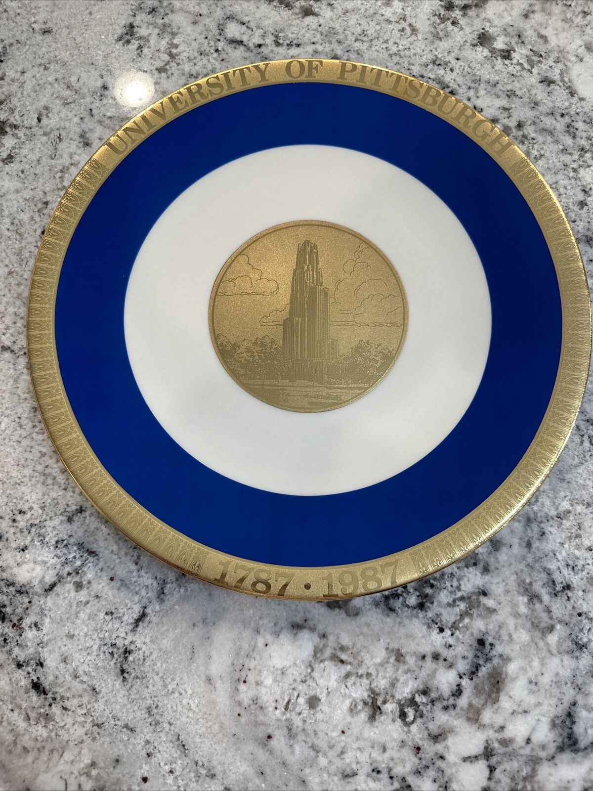 University  Of Pittsburgh bicentennial 200th Anniversary Plate Limited  Edition 