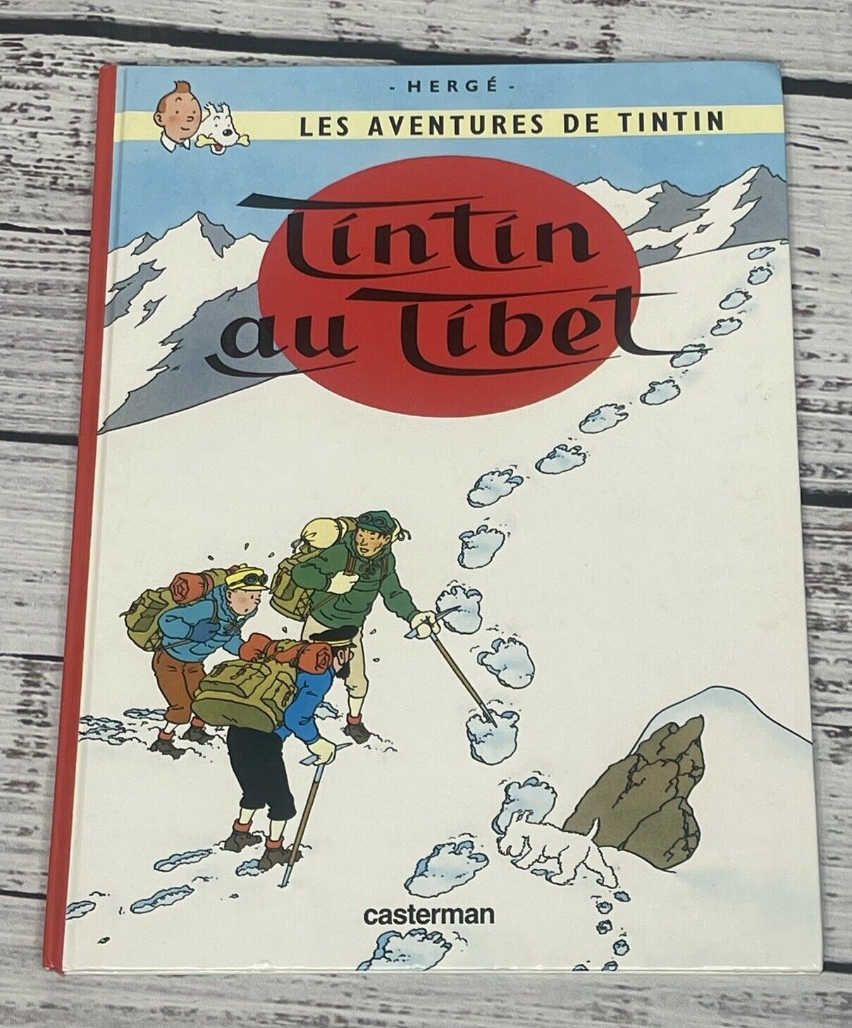 Vintage French Comic Book HERGÉ Les Aventures de Tintin - Tintin Au Tibet HC