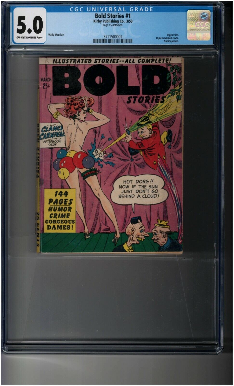 Bold Stories #1 - VERY RARE Wally Wood risque good girl comic digest 1950 Kirby