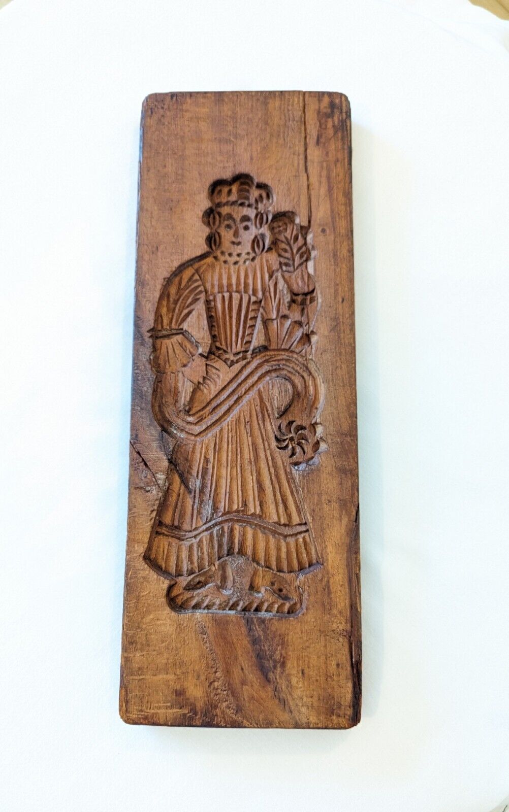Antique 19th Cent. Board for Speculaas Cookies Double Sided Man & Woman Folk Art