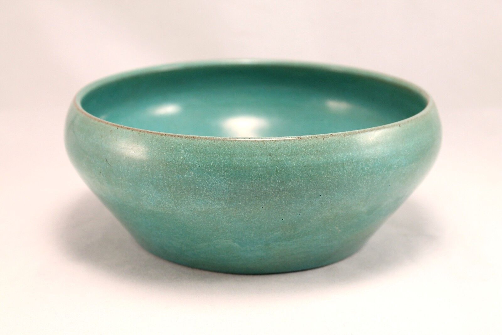 South Dakota Pine Ridge Sioux Pottery Turquoise Bowl E. Irving