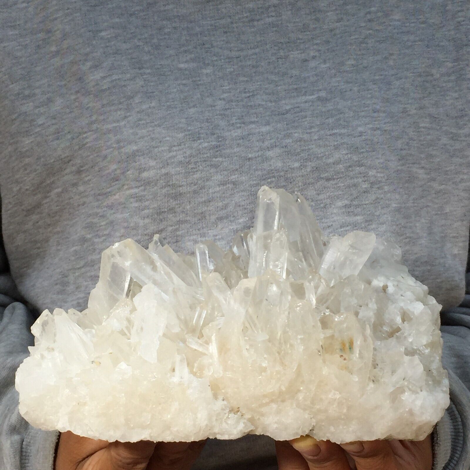 4.47lb Natural White Quartz Crystal Cluster Healing Himalaya Mineral Specimen