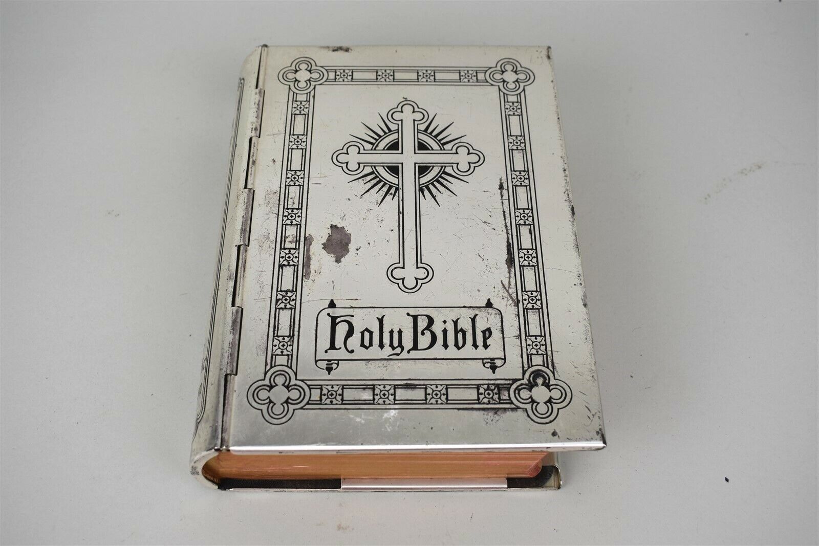 1847 Rogers Bros IS Silverplate Holy Bible Cover New Catholic Edition 9497