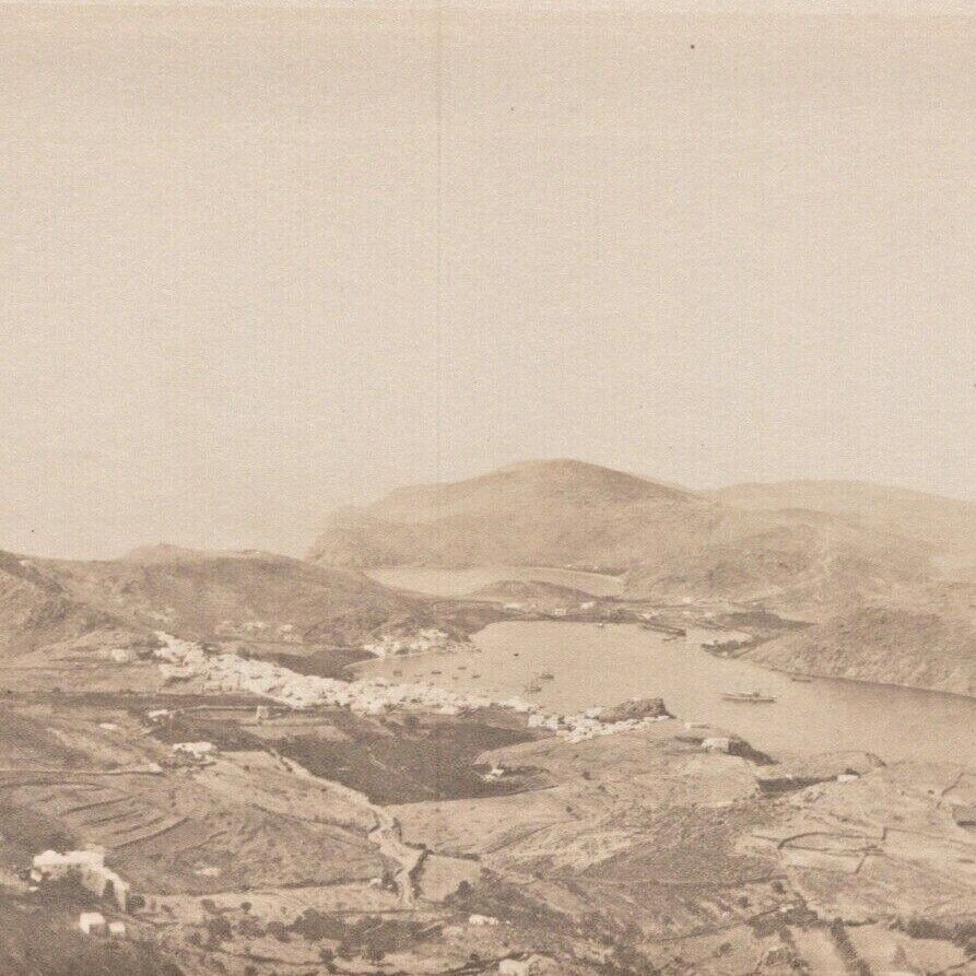 Vintage 1900s RPPC Potamos View From Monastery Island Greece Postcard