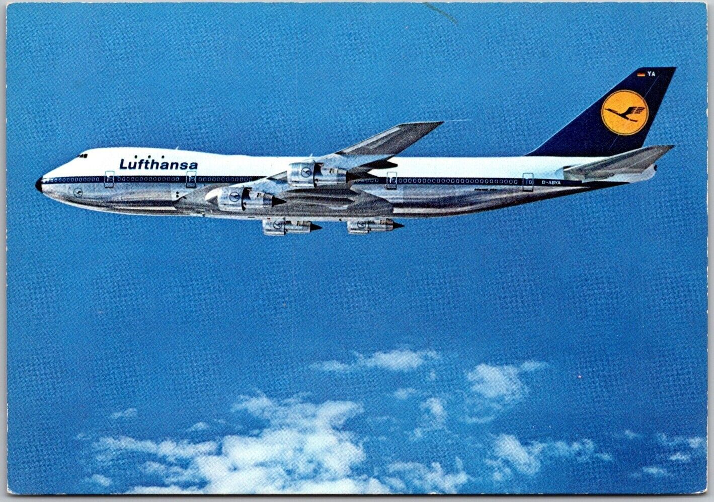 Postcard: Lufthansa Boeing Jet 747 - Specifications and Technical Details A160