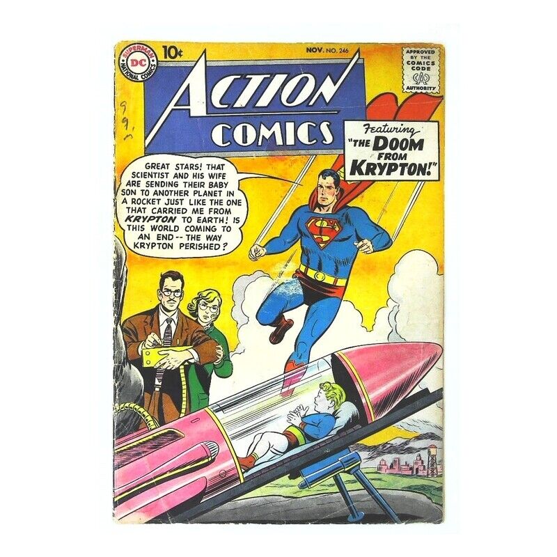 Action Comics (1938 series) #246 in Very Good minus condition. DC comics [e/