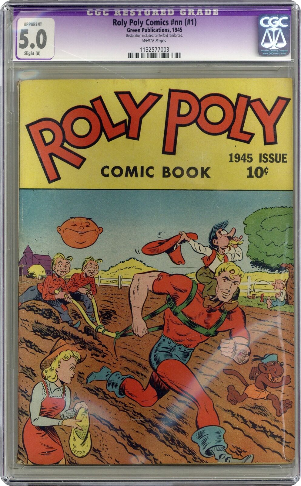 Roly Poly Comics #1 CGC 5.0 RESTORED 1945 1132577003