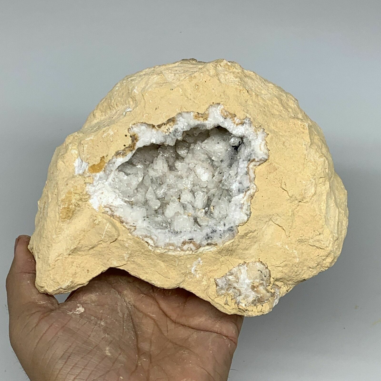 1.8 LB Natural Calcite Geode Crystal Mineral Specimen from Morocco