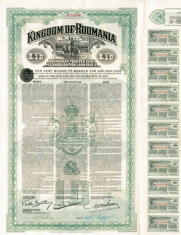 Kingdom of Roumania - Bond - Foreign Bonds