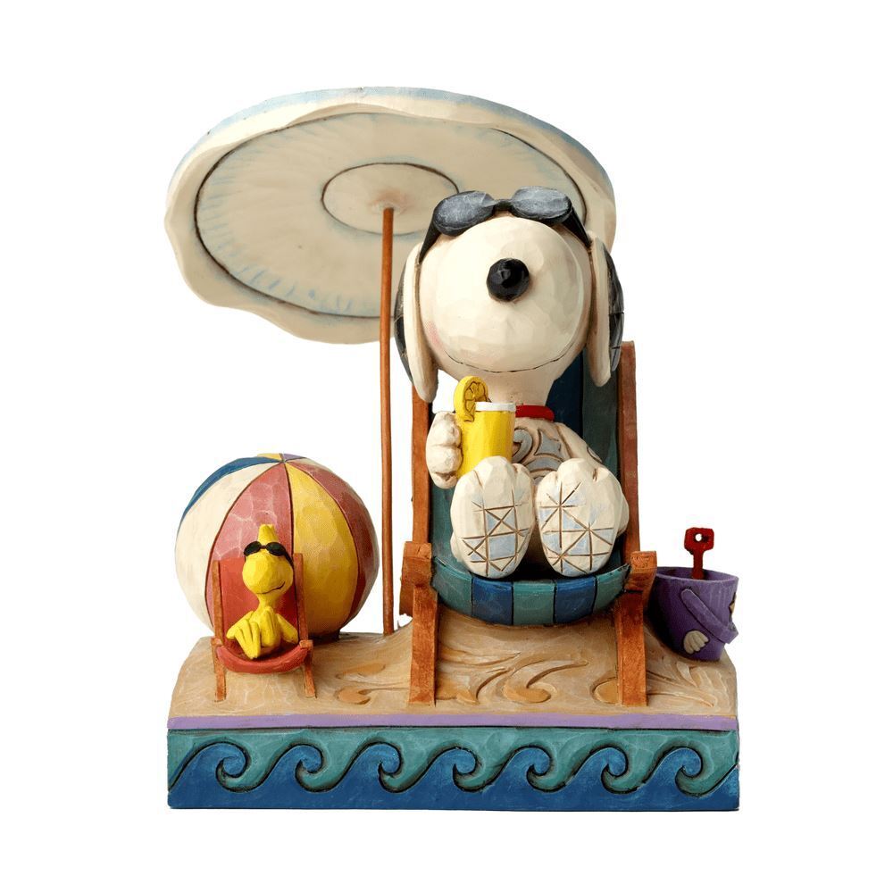 Jim Shore Peanuts Snoopy and Woodstock at the Beach Figurine 4049415
