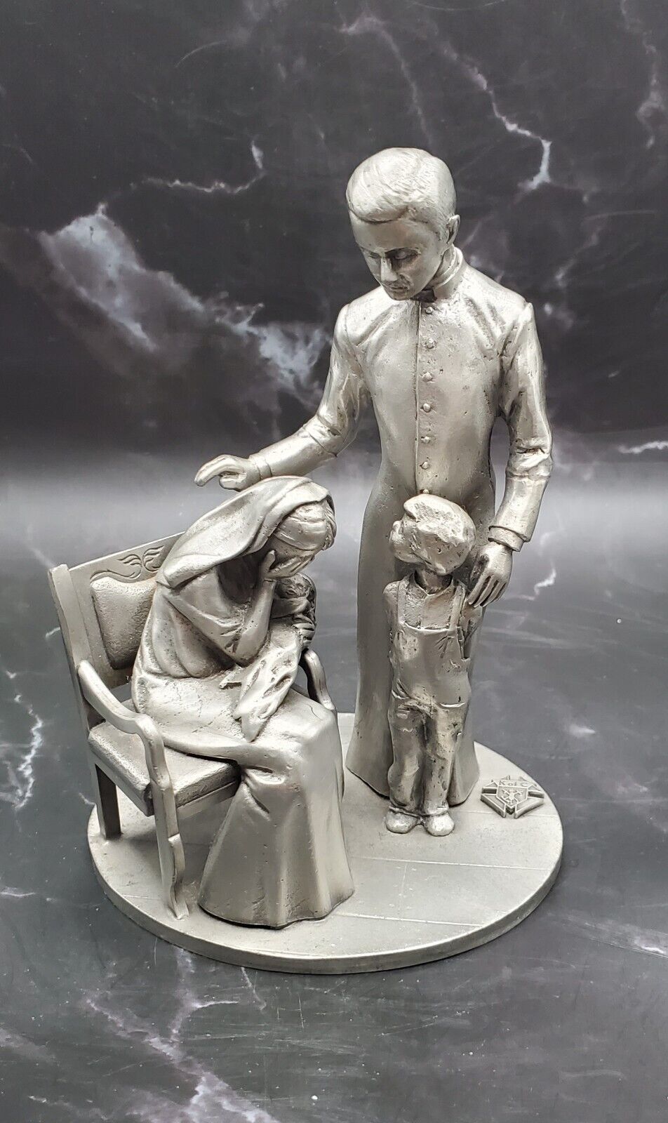 Vintage Norman Hines Pewter Figurine Father Michael J McGiving ...