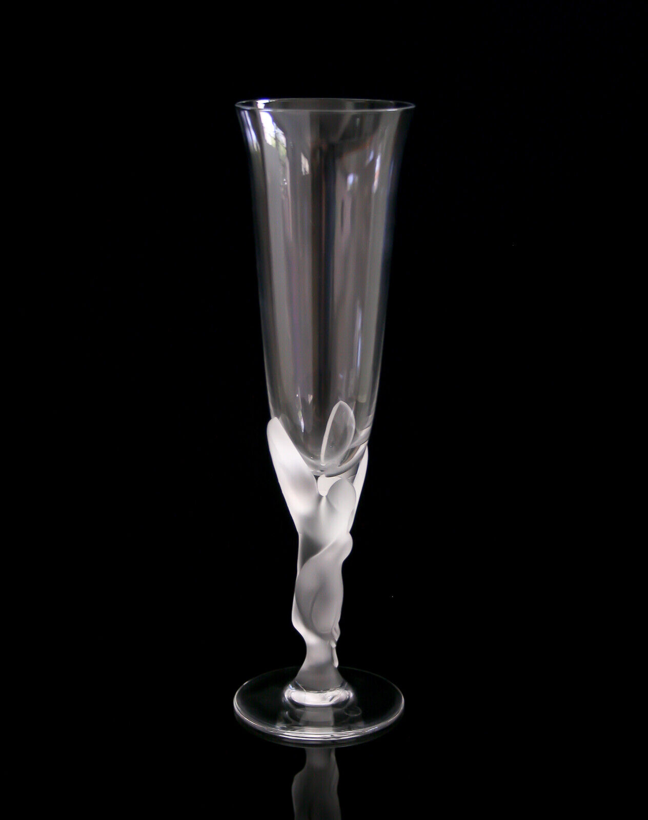 9 Igor Carl Fabergé Art Glass Signed Champagne glasses flute  'Kissing doves'  