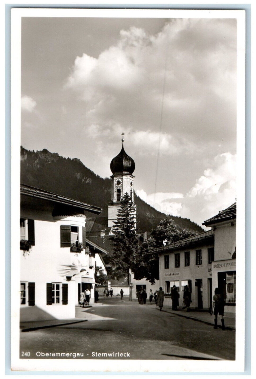 c1940\'s Oberammergau-Sternwirteck Germany Vintage RPPC Photo Postcard