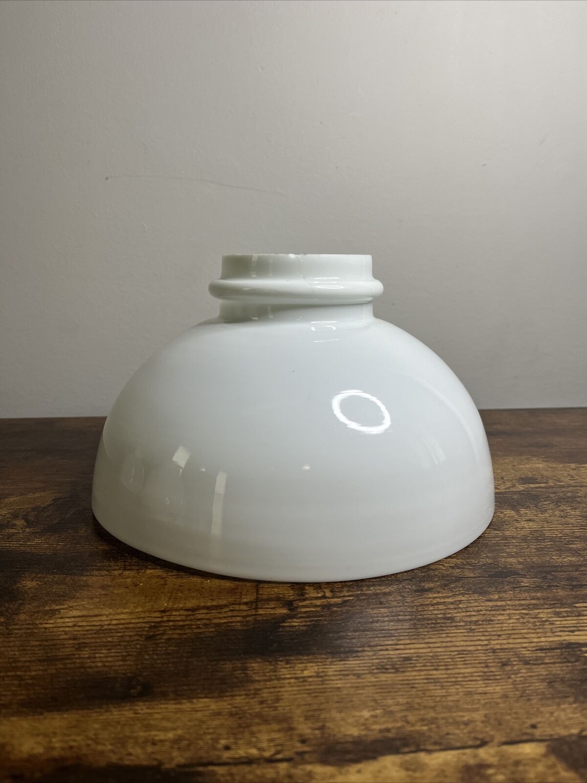 Coleman Quick Lite Milk Glass Lamp Shade 10” Rayo, Aladdin, Student CRACKED